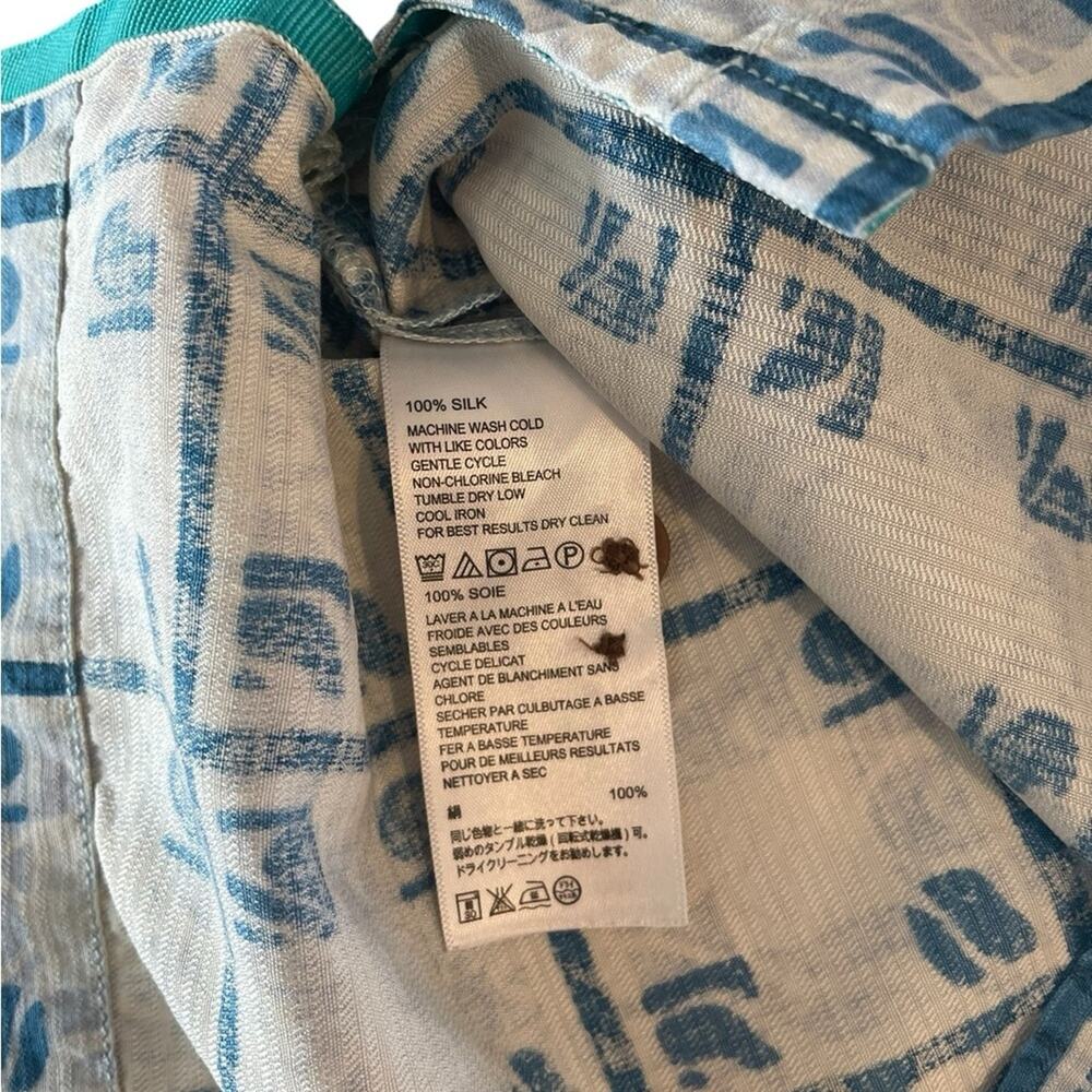 ✨ TOMMY BAHAMA 100% Silk Camp Shirt Men’s XLX Tall Blue White EUC 🥥 - Picture 9 of 9